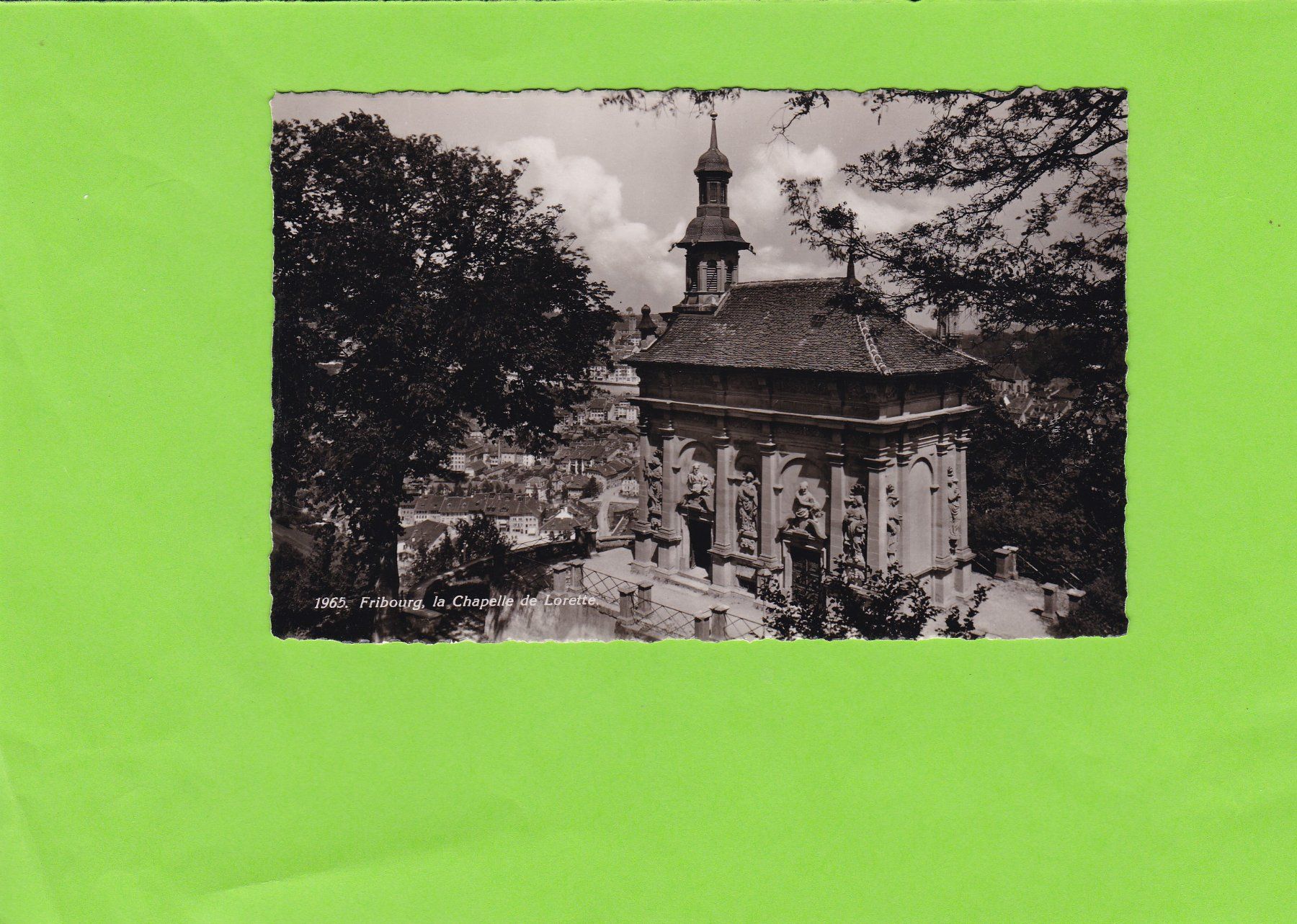 Cartoline postali: Fribourg-la Chapelle de Lorette – Usato da St. Peterzell venduto da neckertal