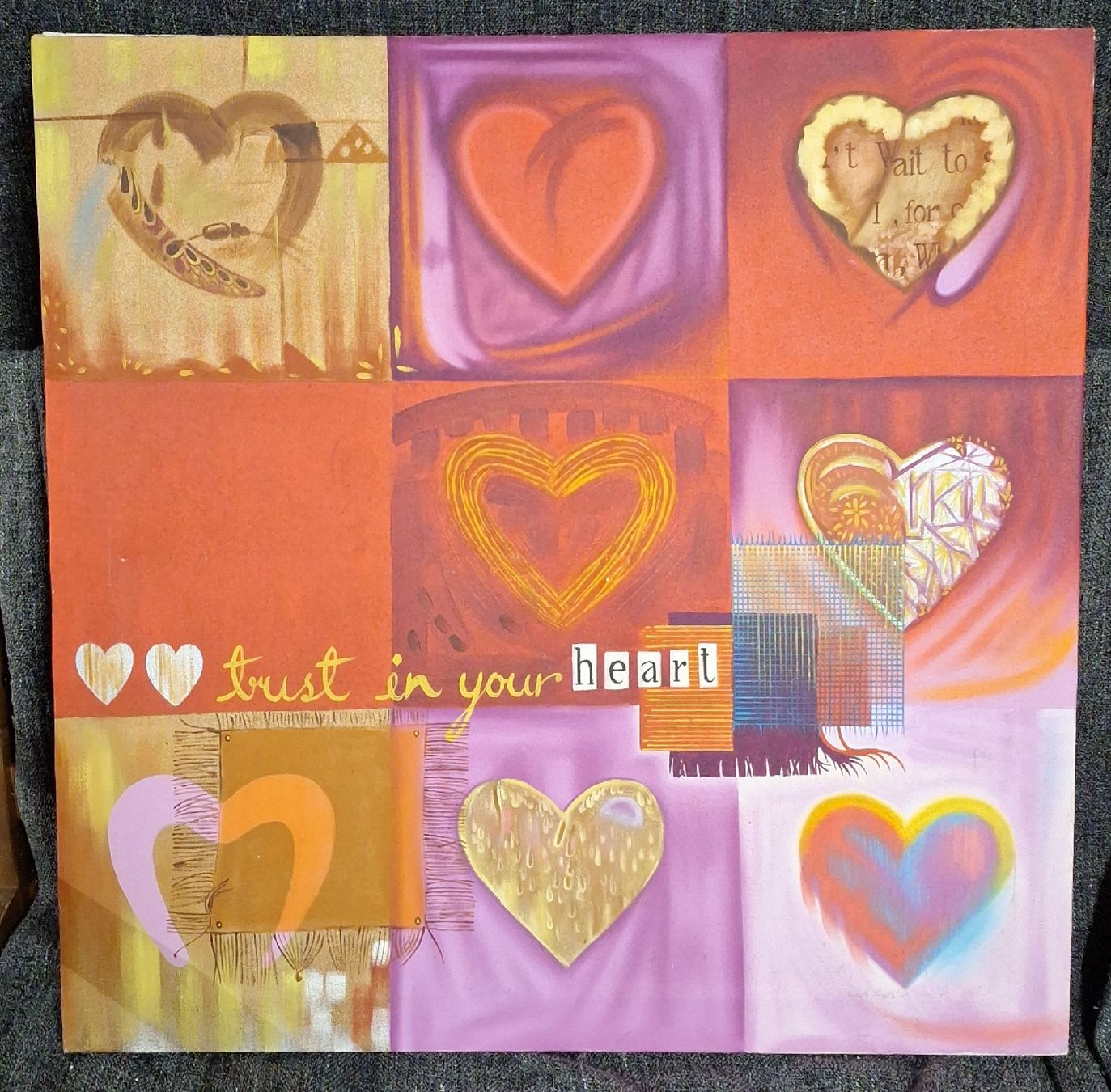 Foto & Immagini: Abstraktes Leinwandbild "Trust in your heart" – Usato da Diessenhofen venduto da Strubely