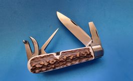 MILITÄRMESSER WENGER JG. 1940 MIT HIRSCHHORNSCHALEN