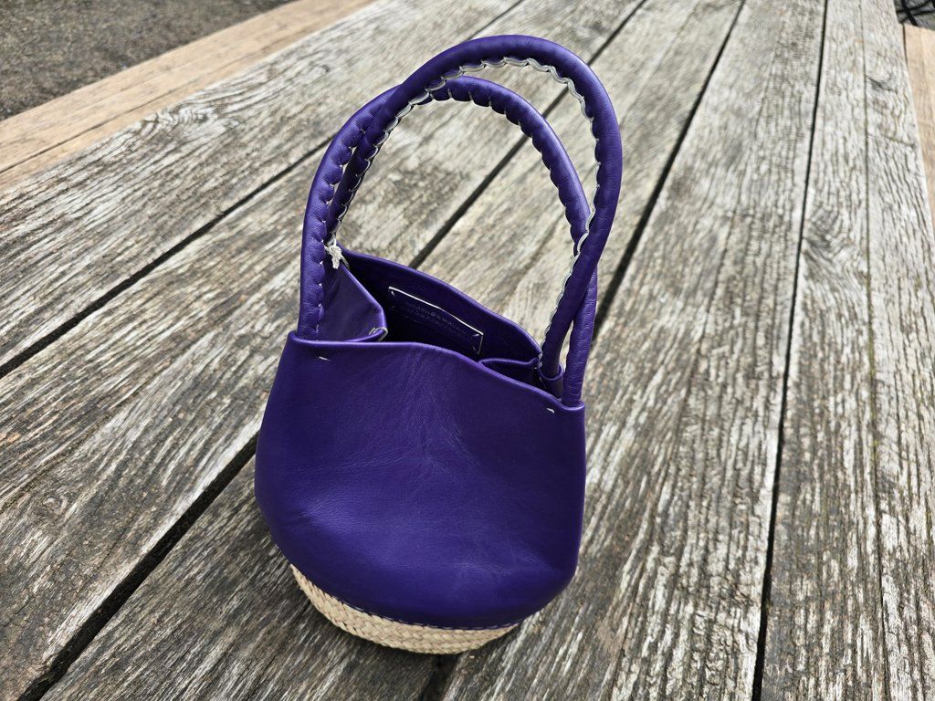 Borse da donna: Korb: Korbtasche Leder violett-ANGEBOT – Nuovo (secondo la descrizione) da Romanshorn venduto da Rachacha 1