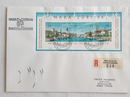 (276)«NABA Züri 84» auf Einschreibebrief