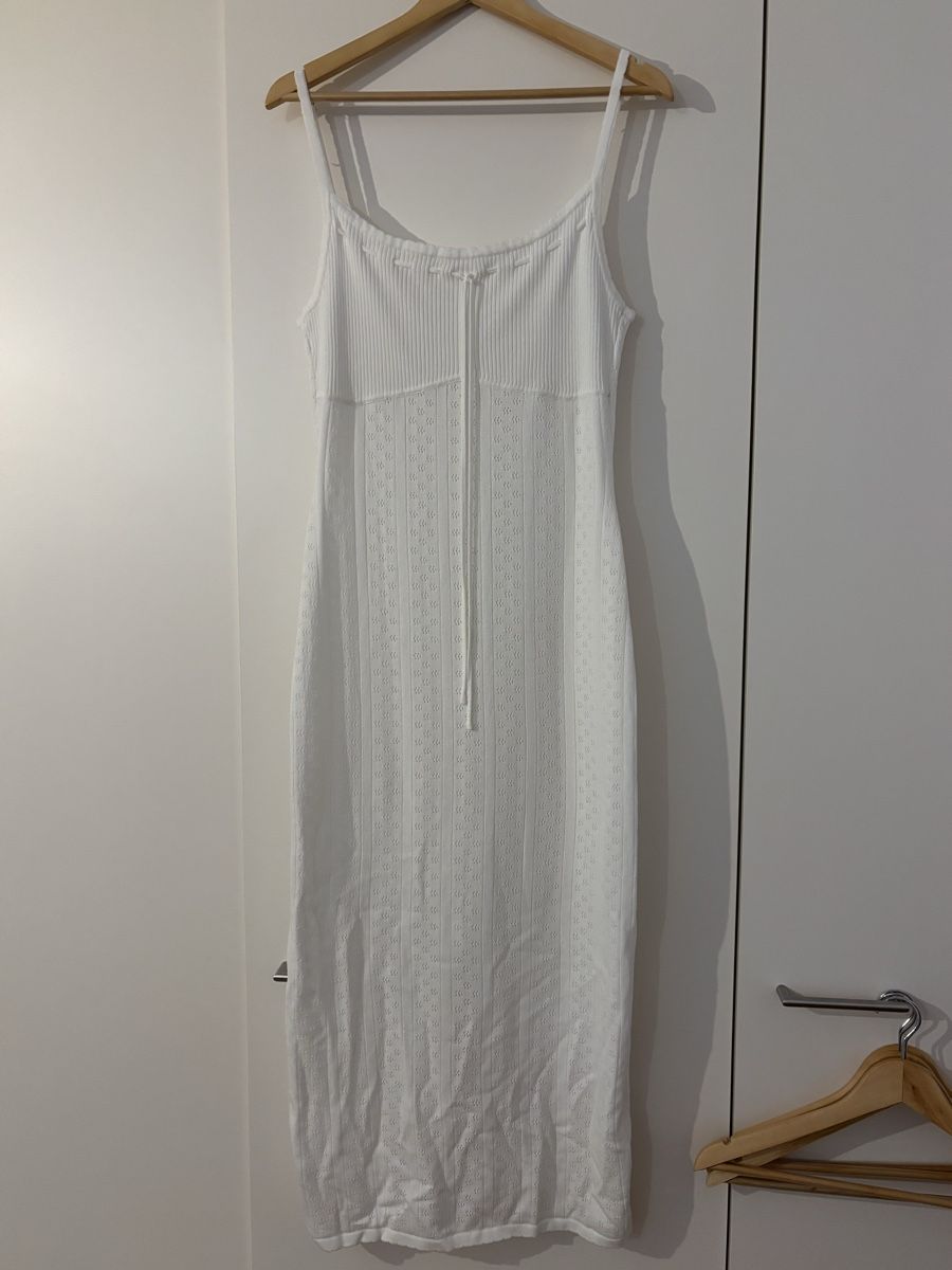 Vestiti: Weisses Maxi Strickkleid Grösse M – Usato da Luzern venduto da Qazwsx 1