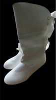 Weisse Stiefel mit Schleife, Grösse 43 - Neuwertig!