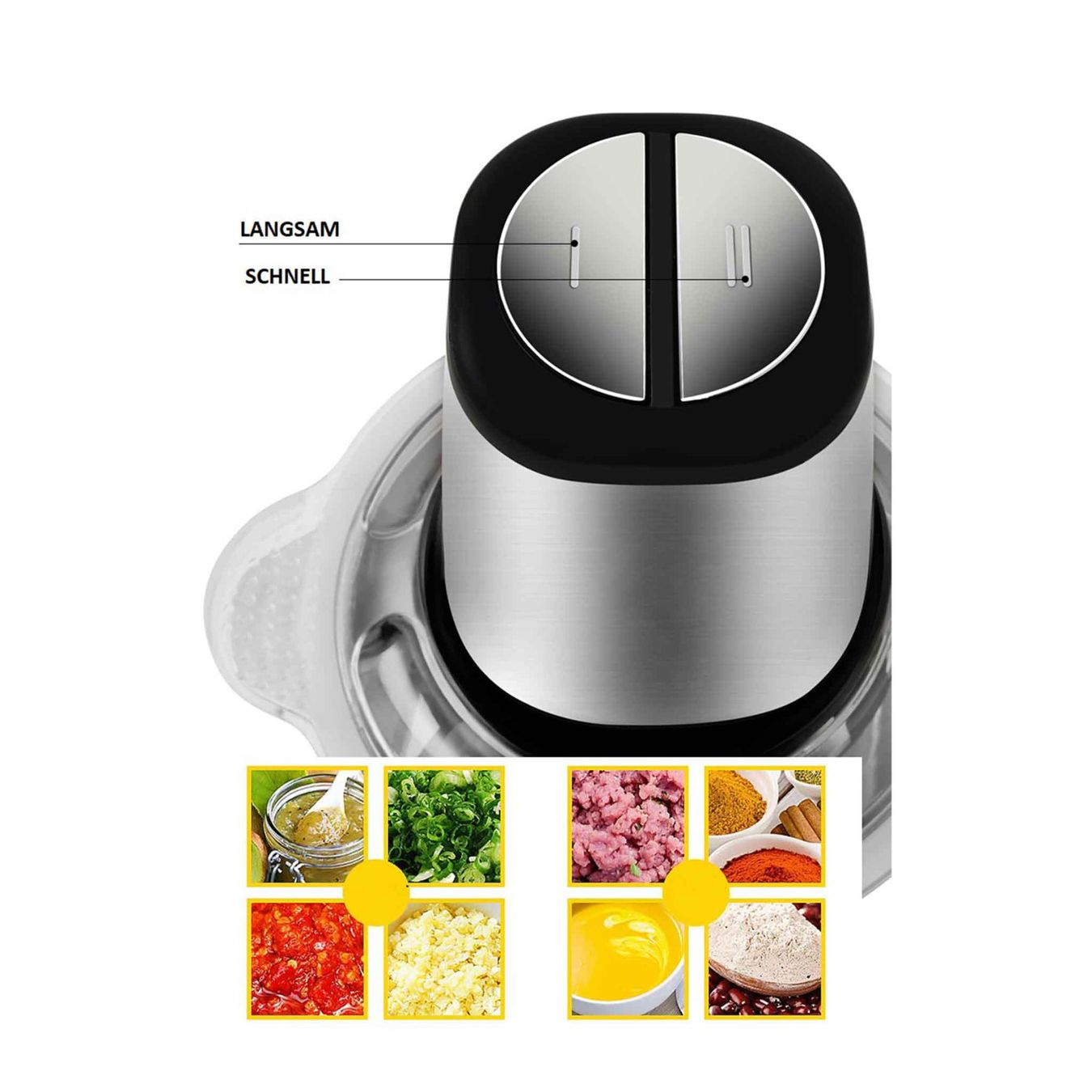 Elettrodomestici da cucina: 500W 2L Fleischwolf Elektrischer Zerkleinerer Mixer – Nuovo e nell'imballaggio originale da Rorbas venduto da Alitrend 2