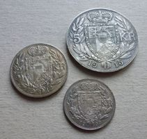 Liechtenstein ++ Lot von 3 Stück Silbermünzen ab 1900