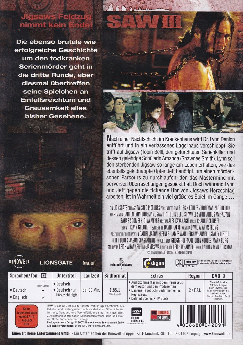 Tutti i DVDs: DVD ab Fr. 1.--, SAW III – Usato da Lausen venduto da Mondeo10628 1