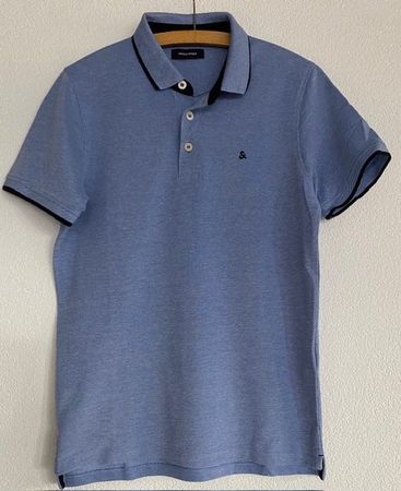Polo Shirt Jack & Jones blau kurzarm sehr guter Zustand
