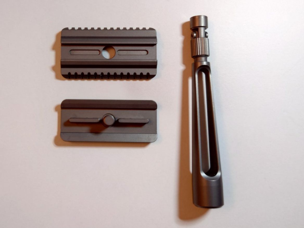 Rasoi & Lamette da barba: ModuRazor V2 | Hochwertiger Rasierhobel aus 100% Titanium – Nuovo (secondo la descrizione) da Kaiseraugst venduto da flo_ydd2 1