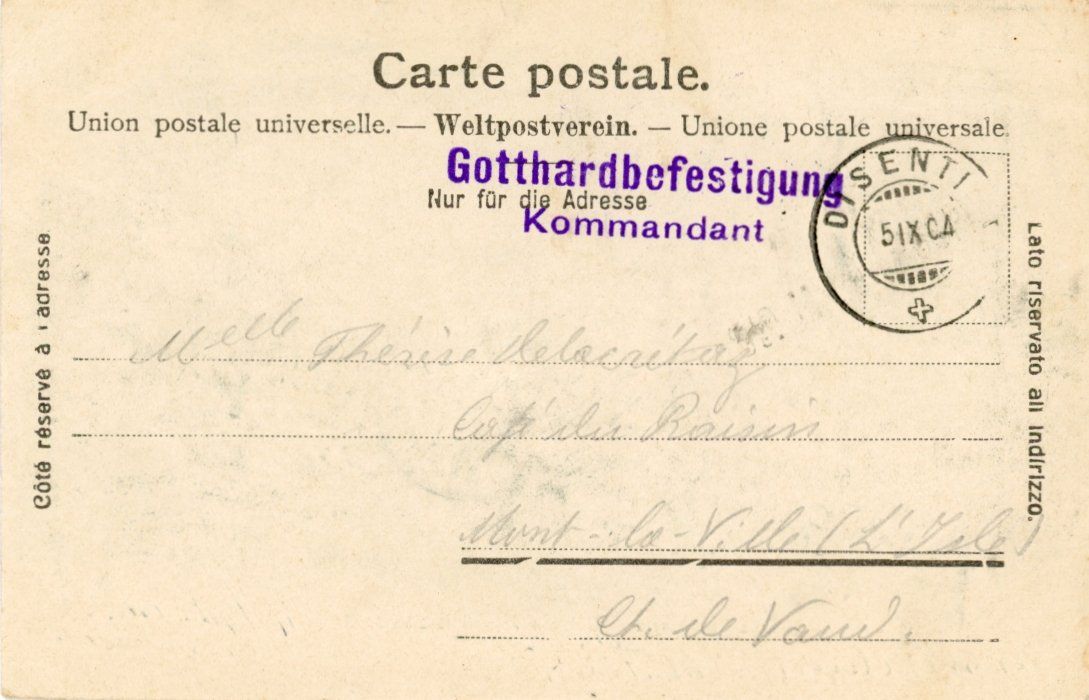 Cartoline postali: Sta. Maria   GR   -    Lukmanierpass      um 1904 – Usato da Brig venduto da Valcards54 1