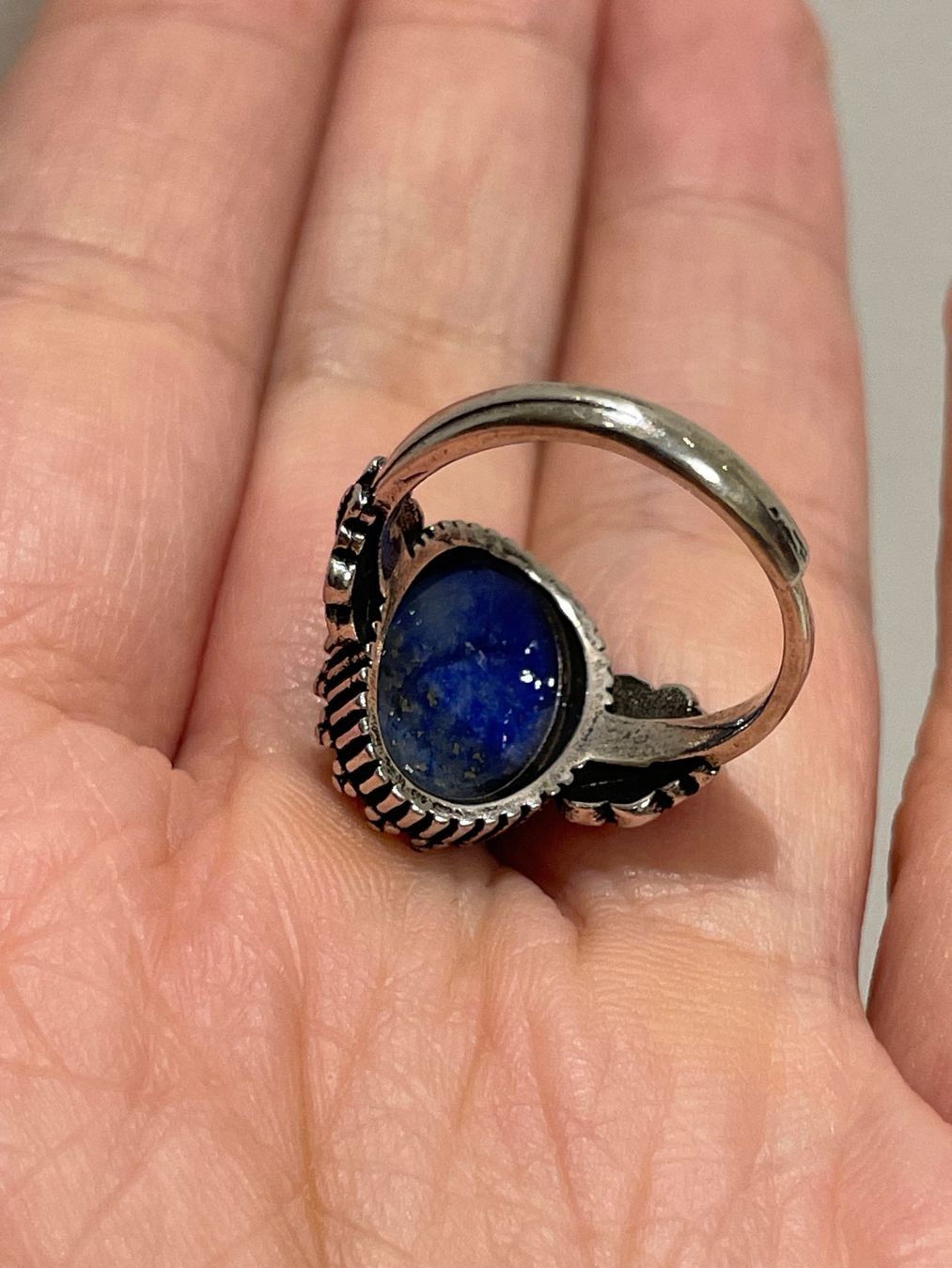 Anelli: Vintage-Ring mit Lapislazuli – Nuovo e nell'imballaggio originale da Schiers venduto da sisikristall 2
