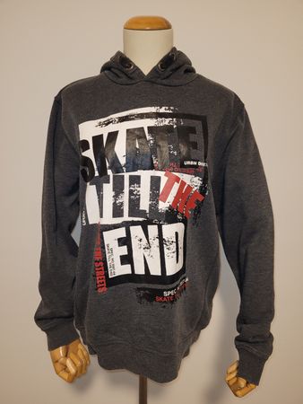 Kapuzenpullover Grau Grösse 170/176 Jungen/Kinder