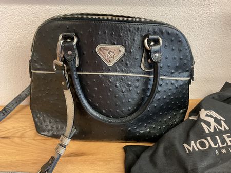 Wunderschöne Maison Mollerus Tasche aus Strausenleder