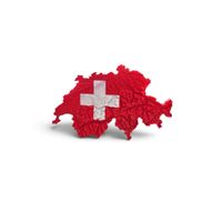 Schweiz Reliefkarte 3D Druck rot weiss neuwertig