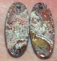 Cabochon Set L-5007– 1 Paar Crazy Lace Achat für Ohranhänger