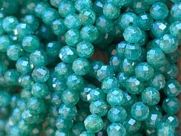 Strang zirkonia facettiert green 3 mm