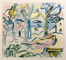 ROY LICHTENSTEIN " RECLINING FIGURE IN LANDSCAPE"
