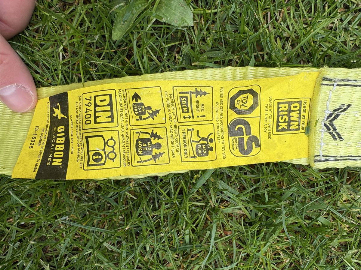 Attrezzatura da arrampicata: Slackline Gibbon 10 + 3 Meter – Usato da Berikon venduto da janick7 2