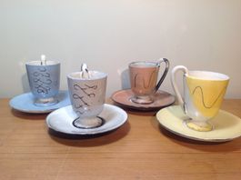Margrit Linck keramik - 4 Tasse à espresso / Mokka-Tasse