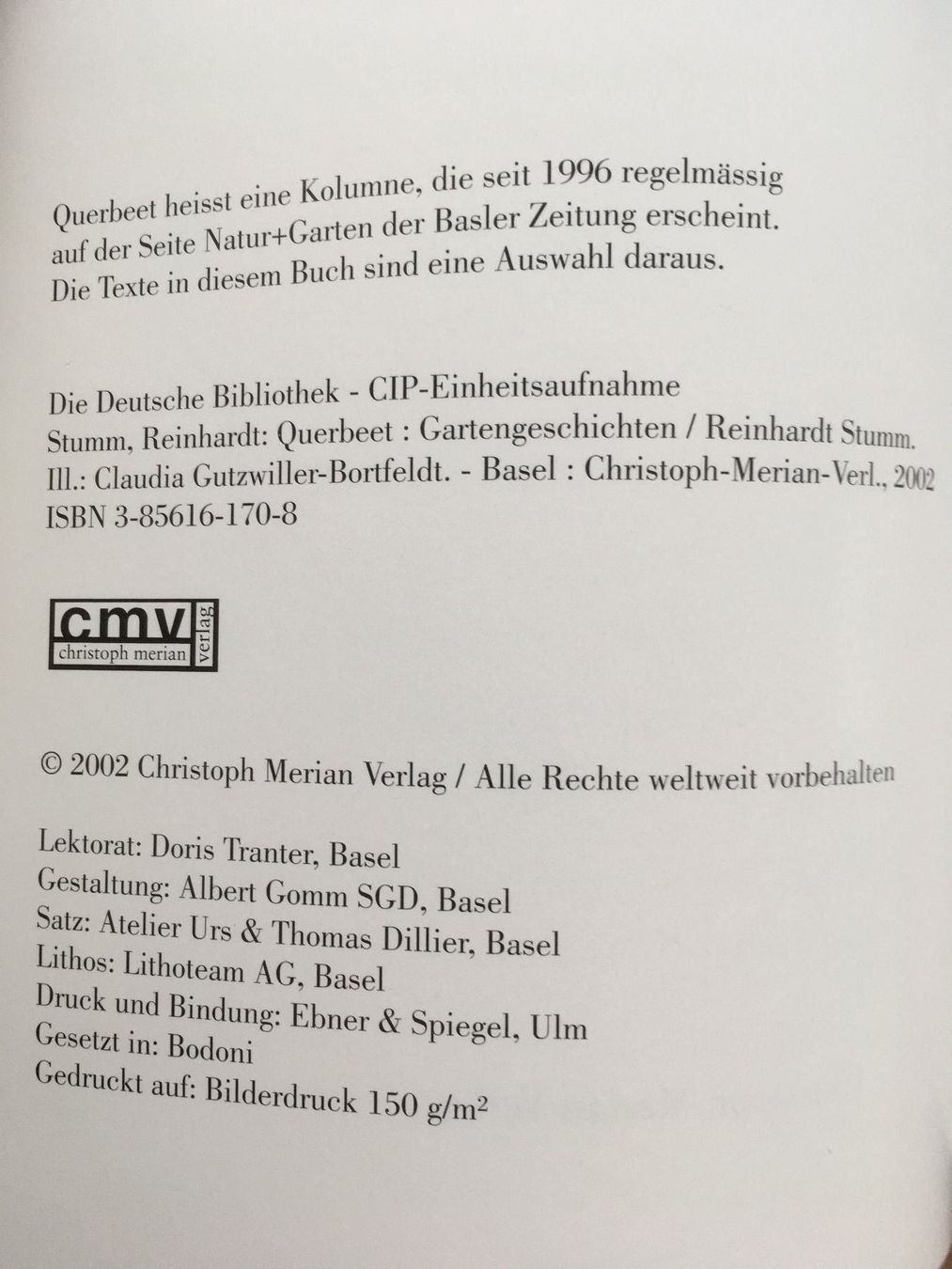 Livres: Querbeet Gartengeschichten - Reinhardt Stumm – D'occasion à Grenchen par Kogi7 3