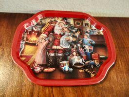 Blechservierplatte Weihnachten Santa Claus Kinder .