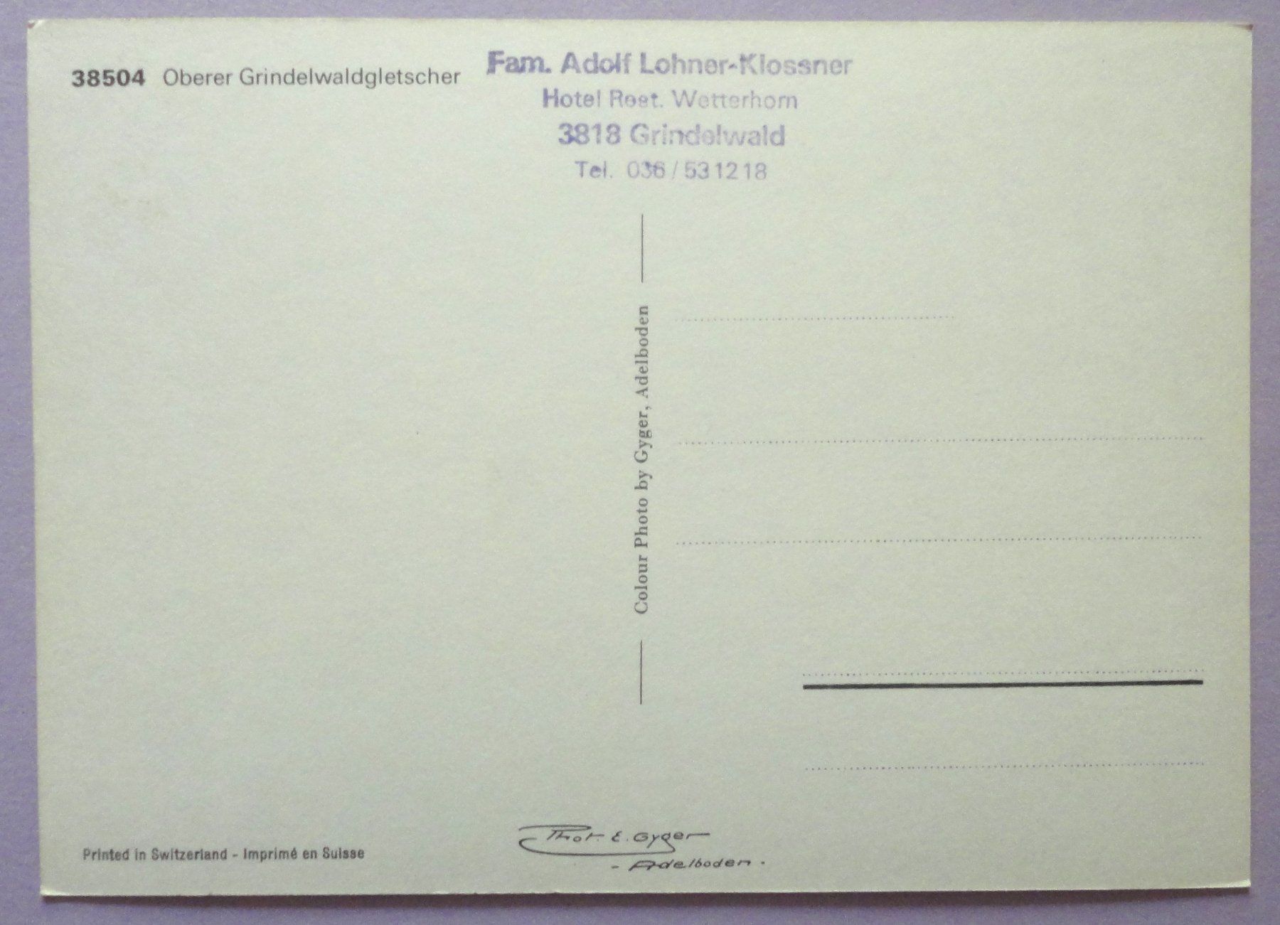 Cartoline postali: Oberer Grindelwaldgletscher – Usato da Fétigny venduto da Billy2miny 1