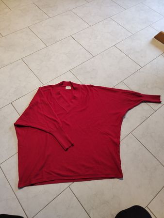 Version Feminin Strickpullover Rot, mit Fledermaus Ärmeln