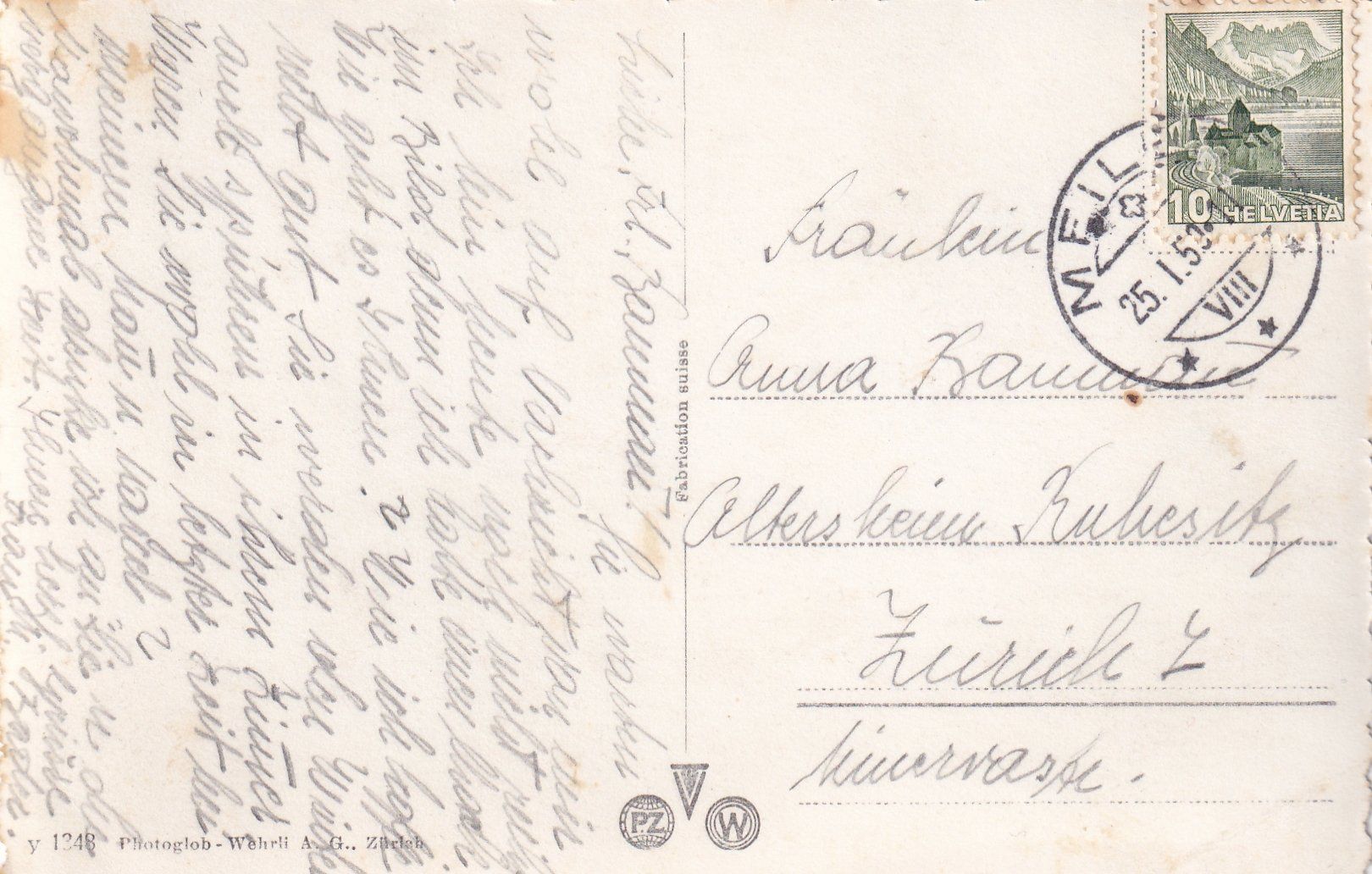 Cartoline postali: Meilen /ba – Usato da Hombrechtikon venduto da Rudolf07 1