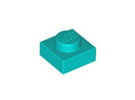 LEGO - 50x Dark Turquoise Plate 1x1 - 3024 - NEW