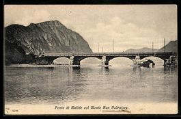Melide, Ponte di Melide col Monte San Sa