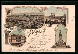 Litho St. Gallen, Museum, Kloster, Total