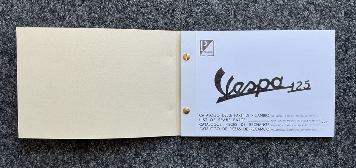 Libri: Vespa 125 Ersatzteilkatalog – Usato da Mollis venduto da Tektit 1