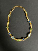 Edouard Rambaud Paris Collier, blaue & grüne Steine, Vintage