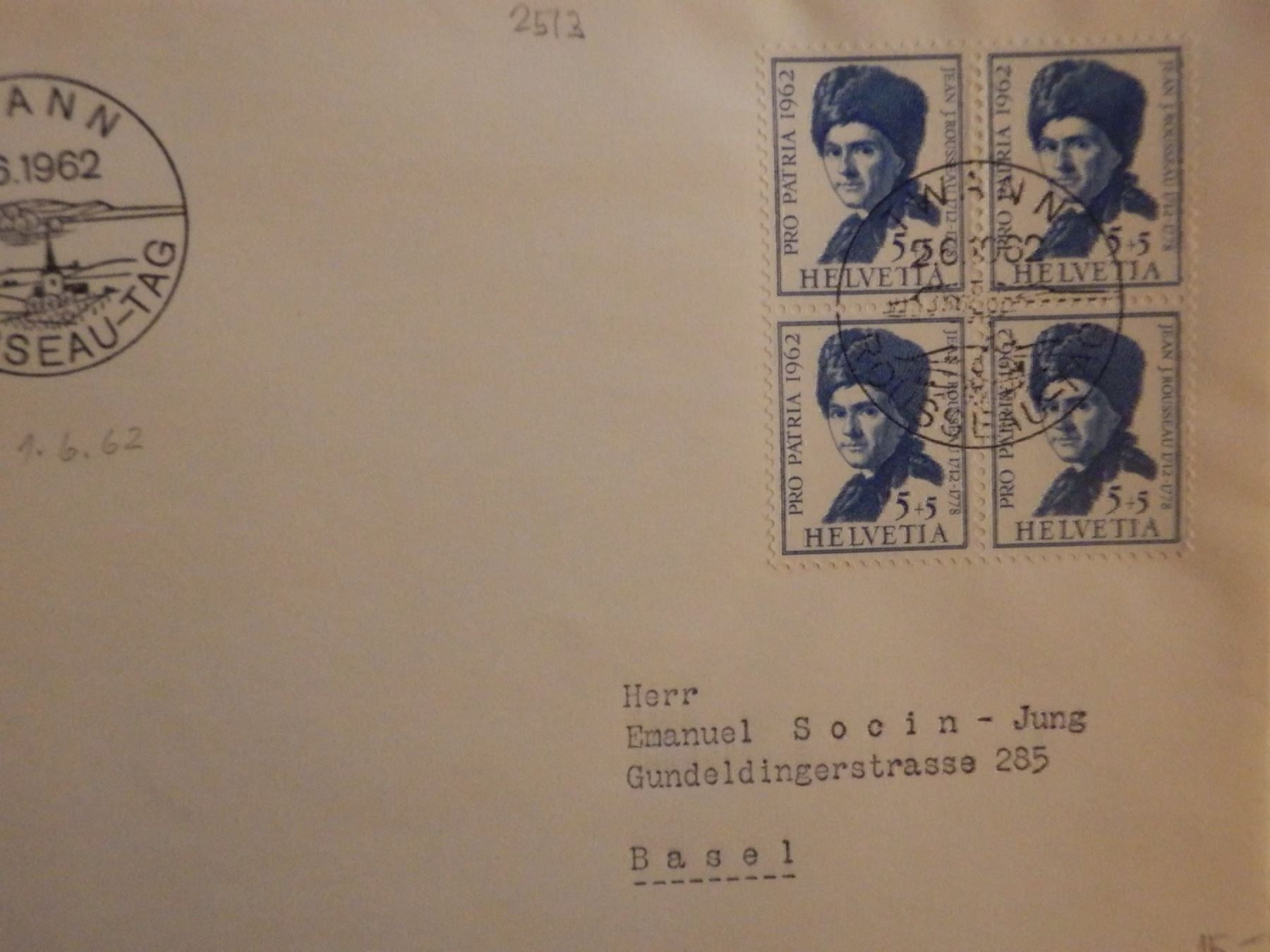 Alle Briefmarken: Lot mit 6 Bedarfsbriefen, Biel / Bienne – Gebraucht aus Ueberstorf von dinbau 9
