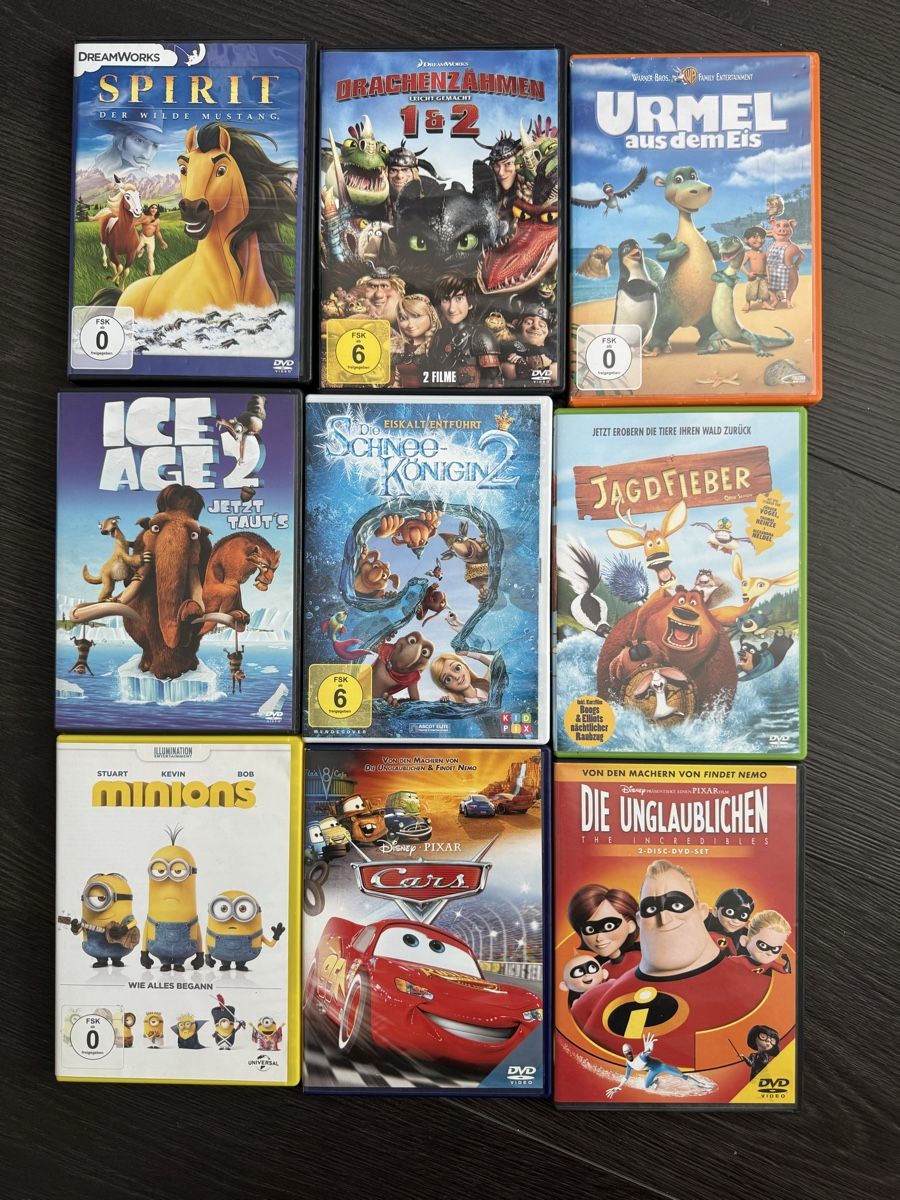 Alle DVDs: Kinder DVD Sammlung – 9 Filme – Gebraucht aus Erlinsbach von Tamaratamara