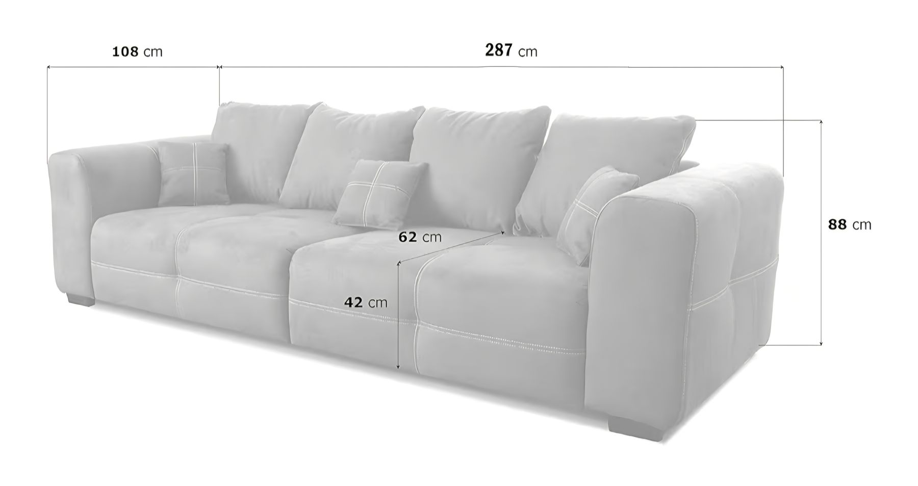 Divani: Grosses Sofa Braun – Usato da Bern venduto da jea_756n 4