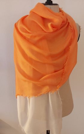 Schal orange weiss