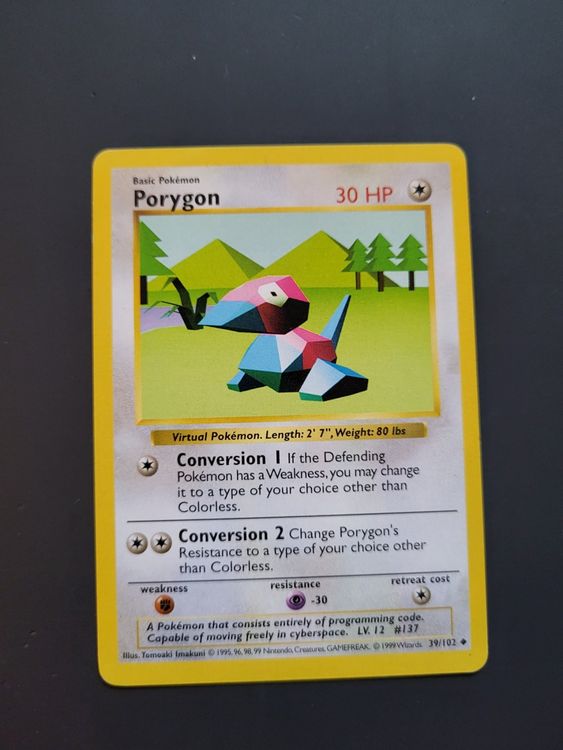 Pokemon Porygon shadowless base set | Kaufen auf Ricardo