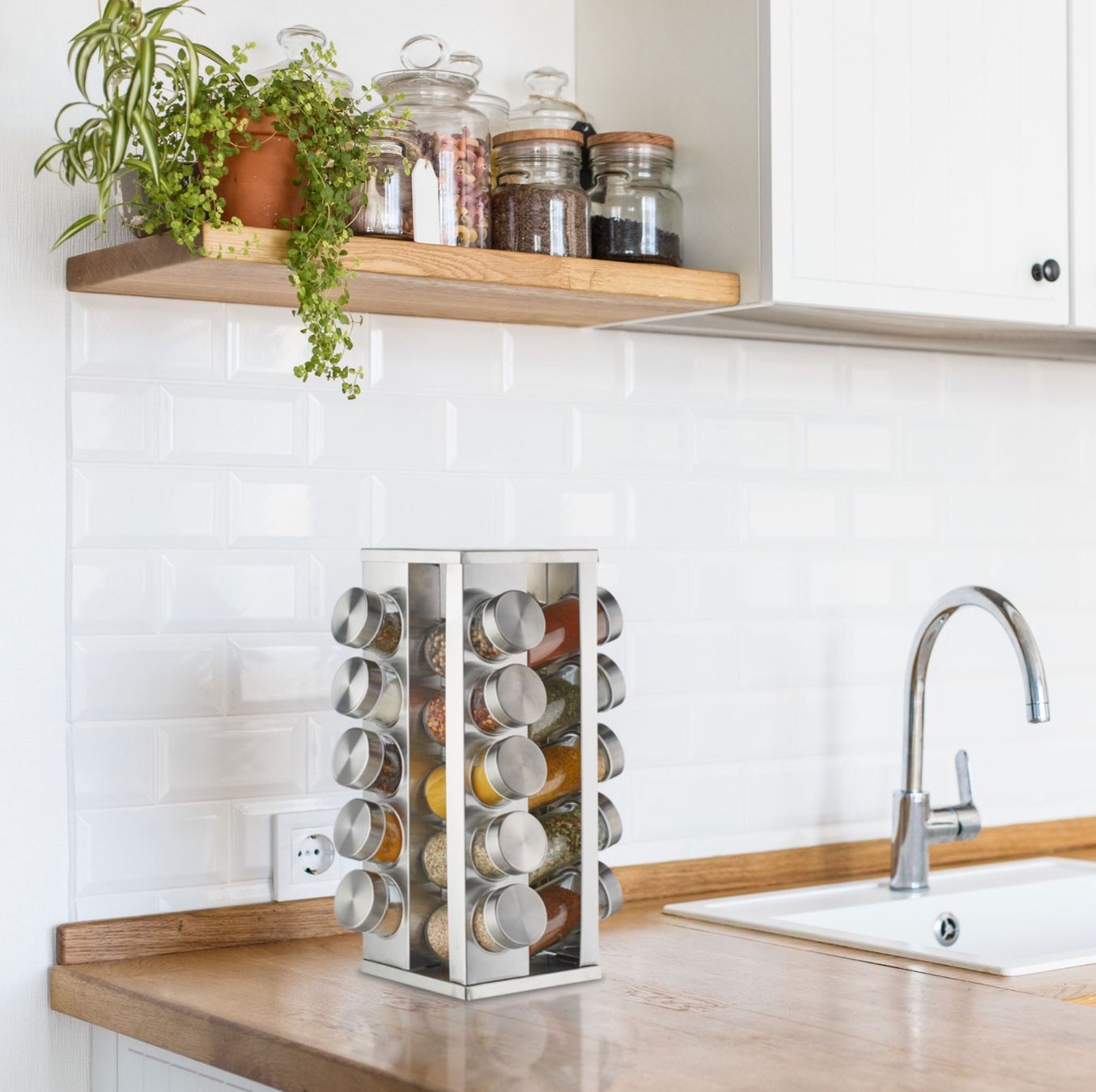 Cucine complete: Gewürzkarussell eckig mit 20 Gläsern – Nuovo e nell'imballaggio originale da Bülach venduto da SwissStoreInShop 1
