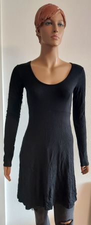Schwarzes Langarmkleid Grösse S Denim Birds