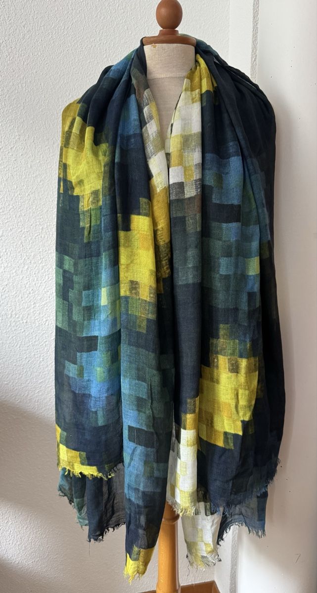 Marc Jacobs Foulard & Sciarpe: Foulard Marc Jacobs Multicolore Style Abstrait Léger  – Usato da Morges venduto da sandy069
