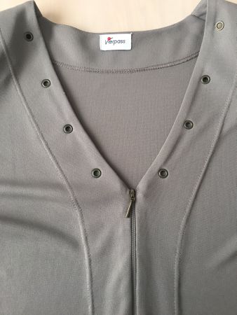 Jacke Gr. 52, Jersey, Farbe taupe