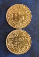 2x  Zweifränkler 1967 Silbermünzen 