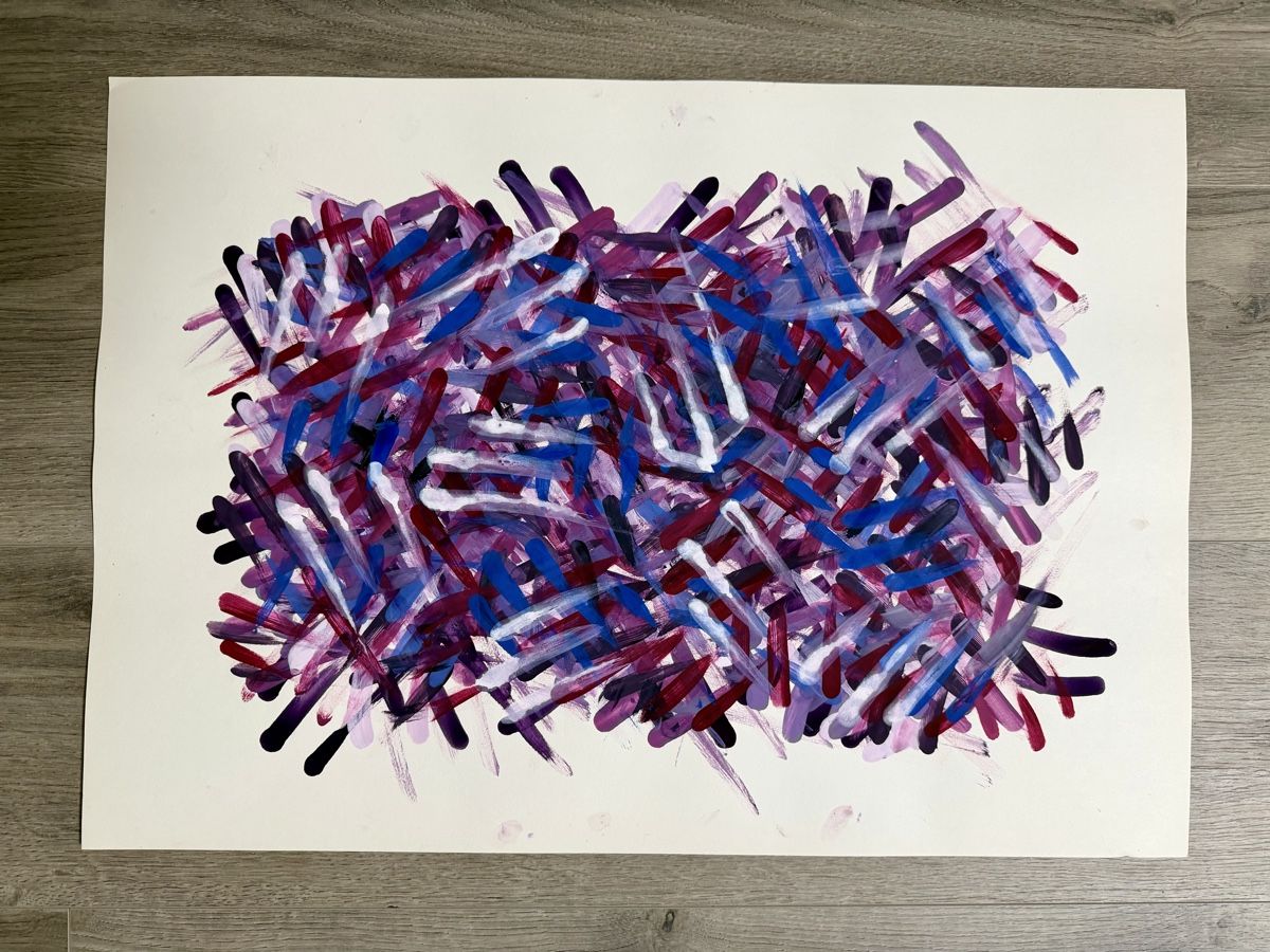 Poster & Bilder: Originales abstraktes Gemälde auf Papier, neu! – Gebraucht aus Gunten von starfish3