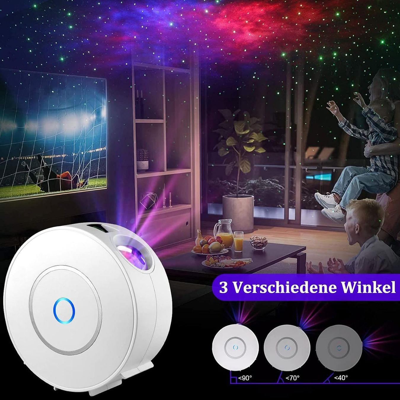 Lampade: Smart LED-Sternenhimmel Projektor mit 3D Galaxy – Nuovo e nell'imballaggio originale da Châtelaine venduto da topshop.switzerland 5