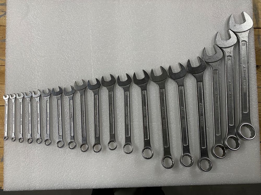 HAZET 603/17N Ring-Maulschlüssel-Satz – 17-teilig, Made In Germany, Größen 7 Bis 27 Mm