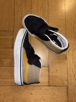 Chaussures montantes Vans noir beige état d'usage