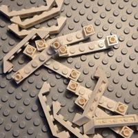 Lego 12x Schrägstein 6x1 invers (52501) weiss