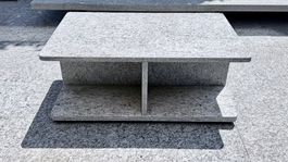 2 Granit Loungetische Tessin massiv, 80 x 50 x 35 cm