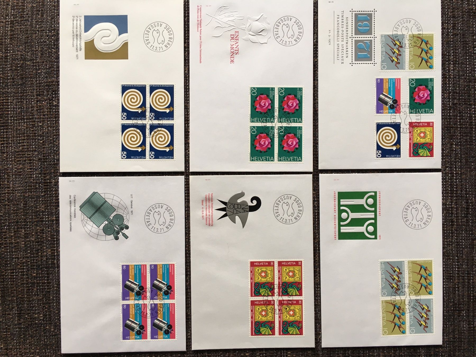 Buste & buste per spedizione: CH 1971 FDC Ersttagsbrief Sonderpostmarken – Usato da holziken venduto da Weston