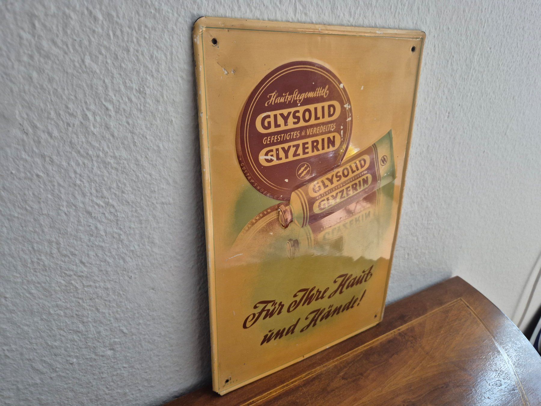 Schilder: Altes Blechschild Glysolid Glyzerin Vintage Schild Blech – Gebraucht aus Neuhausen von rraayy 5